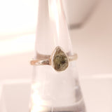 MOLDAVITE RING set in STERLING SILVER 3SSMR3
