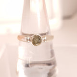 MOLDAVITE RING set in STERLING SILVER 3SSMR4