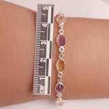 CITRINE & AMETHYST BRACELET set in STERLING SILVER 3SSCAB