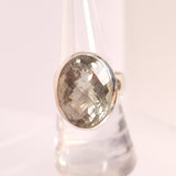 PRASIOLITE RING set in STERLING SILVER 3SSPR1