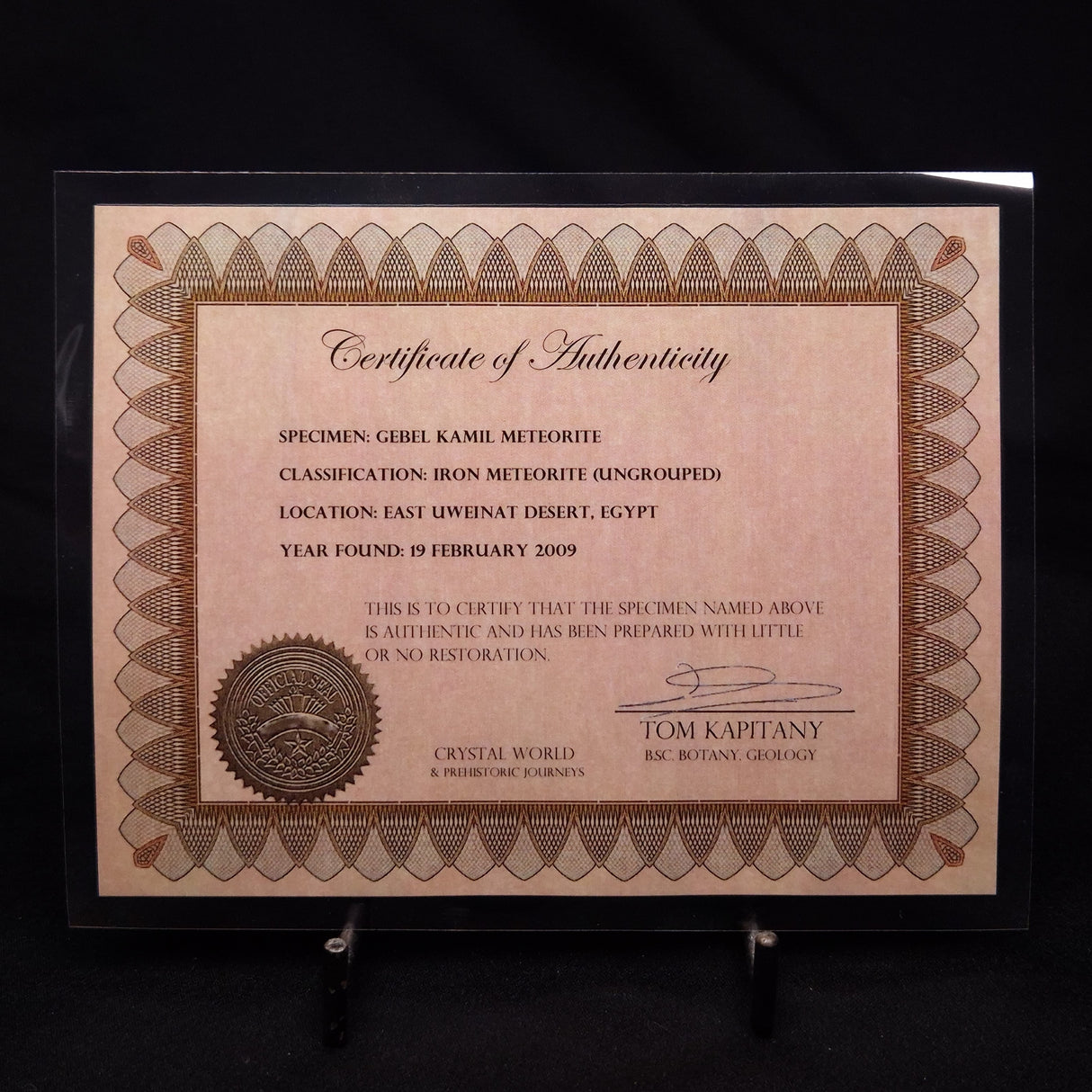 GEBEL KAMIL METEORITE, Egypt XGK007