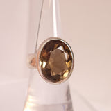 SMOKY QUARTZ RING set in STERLING SILVER 3SSSQR