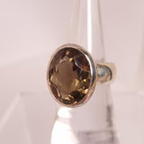 SMOKY QUARTZ RING set in STERLING SILVER 3SSSQR