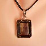 SMOKY QUARTZ PENDANT set in STERLING SILVER 3SSSQP5