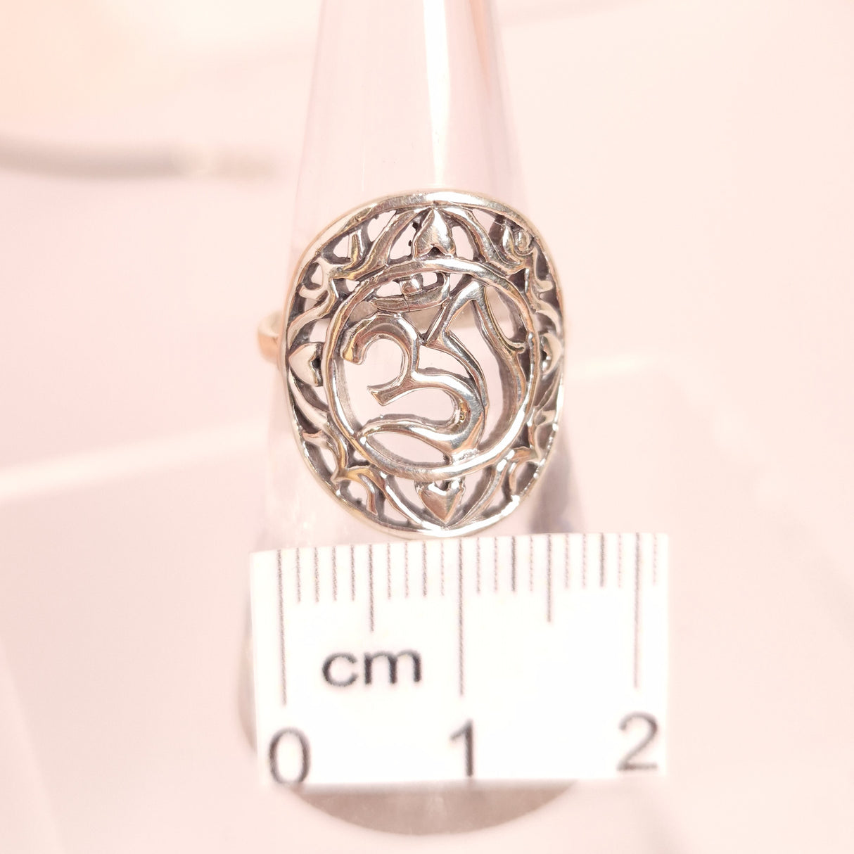 OM SYMBOL RING set in STERLING SILVER 3SSOSR