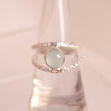 AQUAMARINE RING set in STERLING SILVER 3SSAQR6