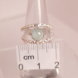 AQUAMARINE RING set in STERLING SILVER 3SSAQR6