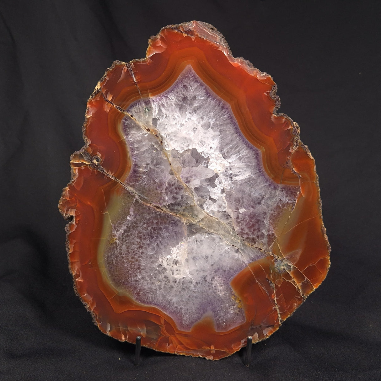 POLISHED AGATE WITH AMETHYST, Agate Creek, Australia YAC038