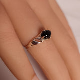 BLACK ONYX RING set in STERLING SILVER 3SSR4