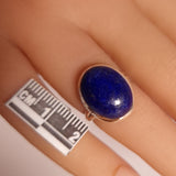 LAPIS LAZULI RING set in STERLING SILVER 3SSR5