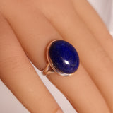 LAPIS LAZULI RING set in STERLING SILVER 3SSR5