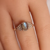 LABRADORITE RING set in STERLING SILVER 3SSR10