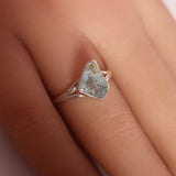 AQUAMARINE RING set in STERLING SILVER 3SSR12