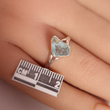 AQUAMARINE RING set in STERLING SILVER 3SSR12