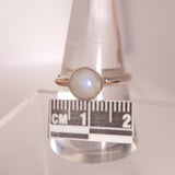 MOONSTONE RING set in STERLING SILVER 3SSR17