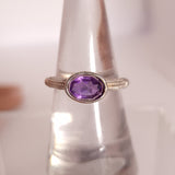 AMETHYST RING set in STERLING SILVER 3SSR18
