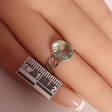 GREEN FLUORITE RING set in STERLING SILVER 3SSR19