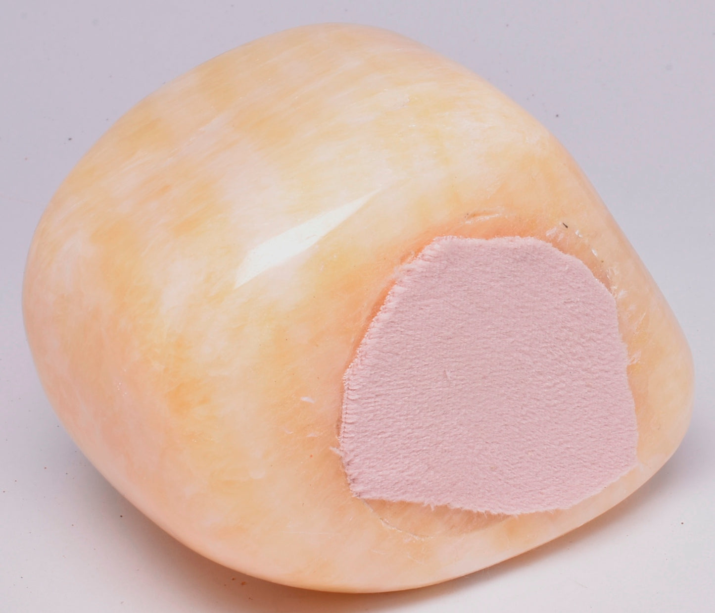 ORANGE CALCITE TEA LIGHT CANDLE HOLDER P12