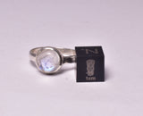 MOONSTONE RING set in STERLING SILVER, SIZE P/8 J205