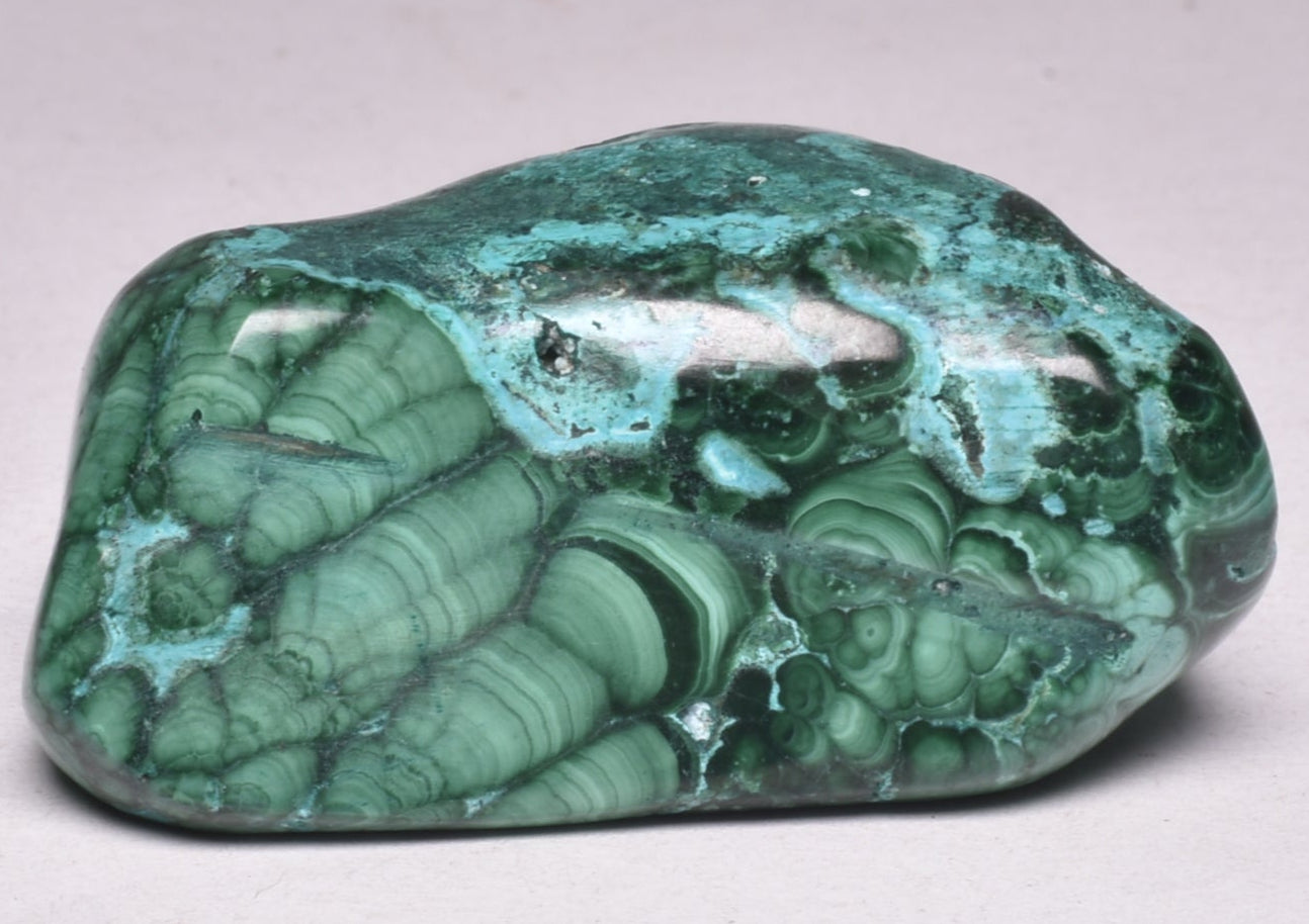 Chrysocolla and Malachite Polished Crystal Tumble P2026