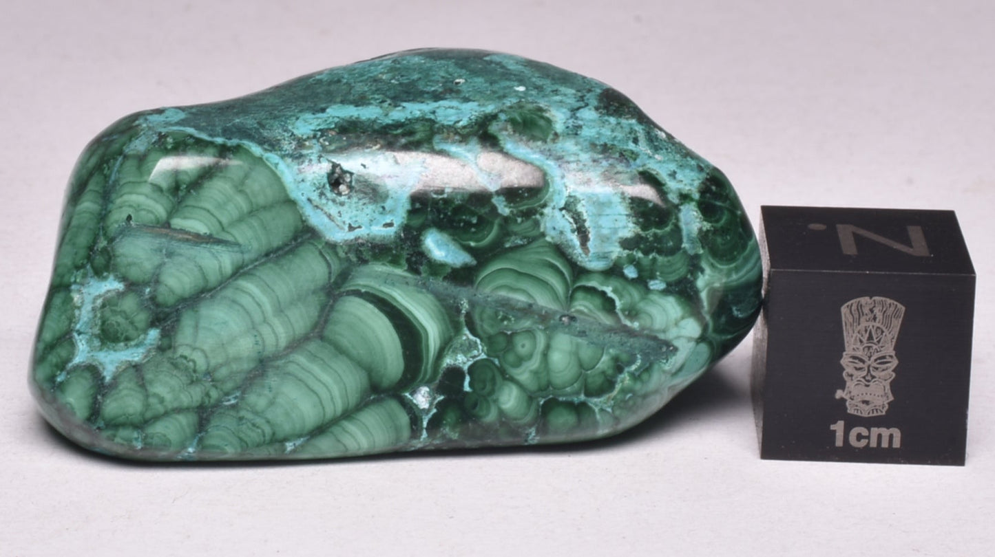 Chrysocolla and Malachite Polished Crystal Tumble P2026