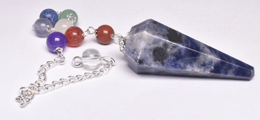 CHAKRA CRYSTAL SODALITE PENDULUM P77