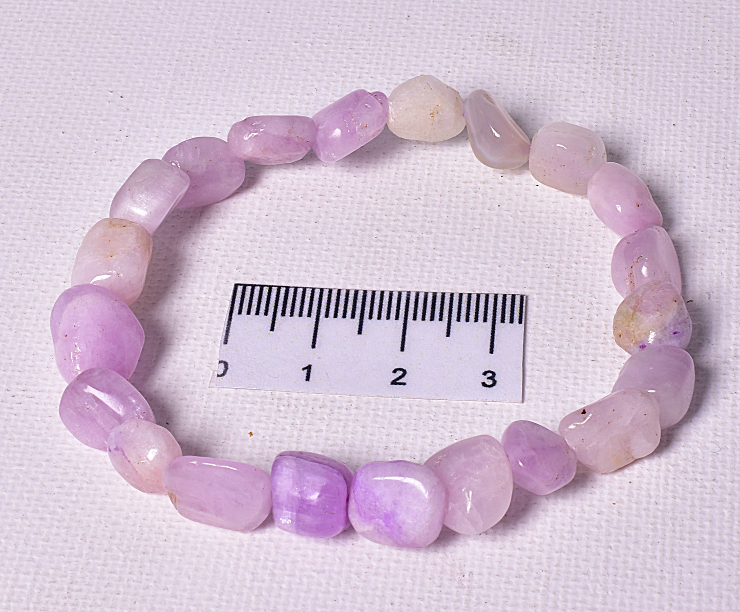 KUNZITE POLISHED TUMBLE CRYSTAL BRACELET J56