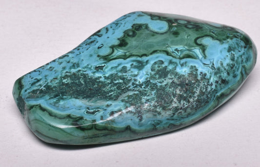 Chrysocolla and Malachite Polished Crystal Tumble P2027