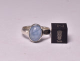 AQUAMARINE RING set in STERLING SILVER, SIZE M/6.5 J211