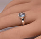 AQUAMARINE RING set in STERLING SILVER, SIZE O/7.5 J212