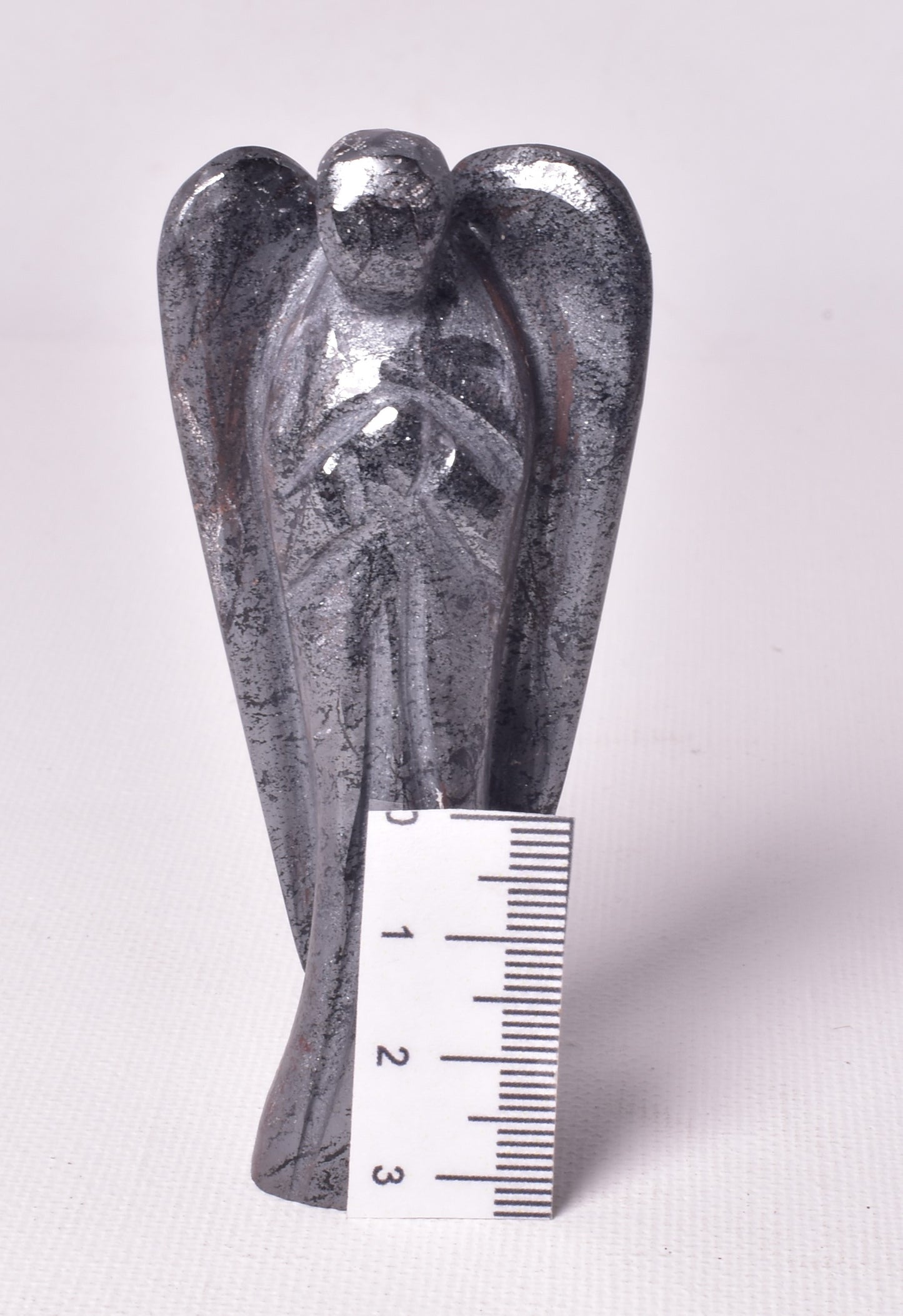 HEMATITE ANGEL CARVING 7.5 CM P2041