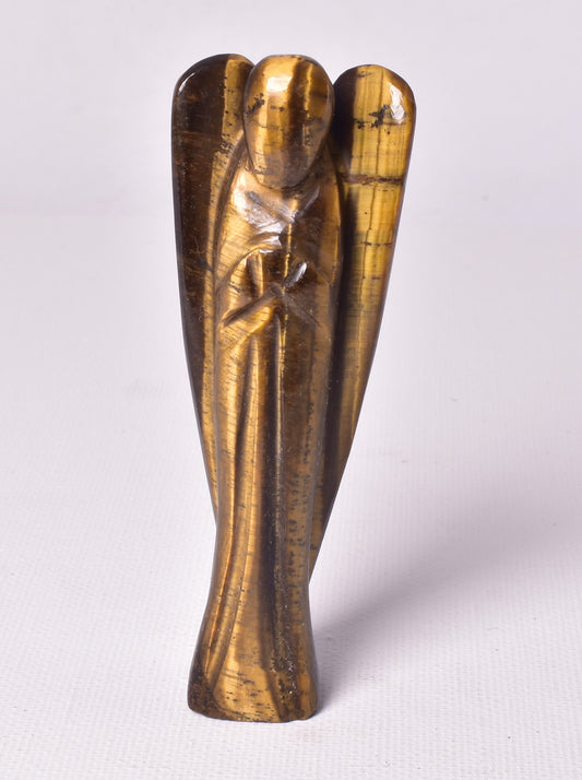 TIGER EYE  CRYSTAL ANGEL CARVING P2040