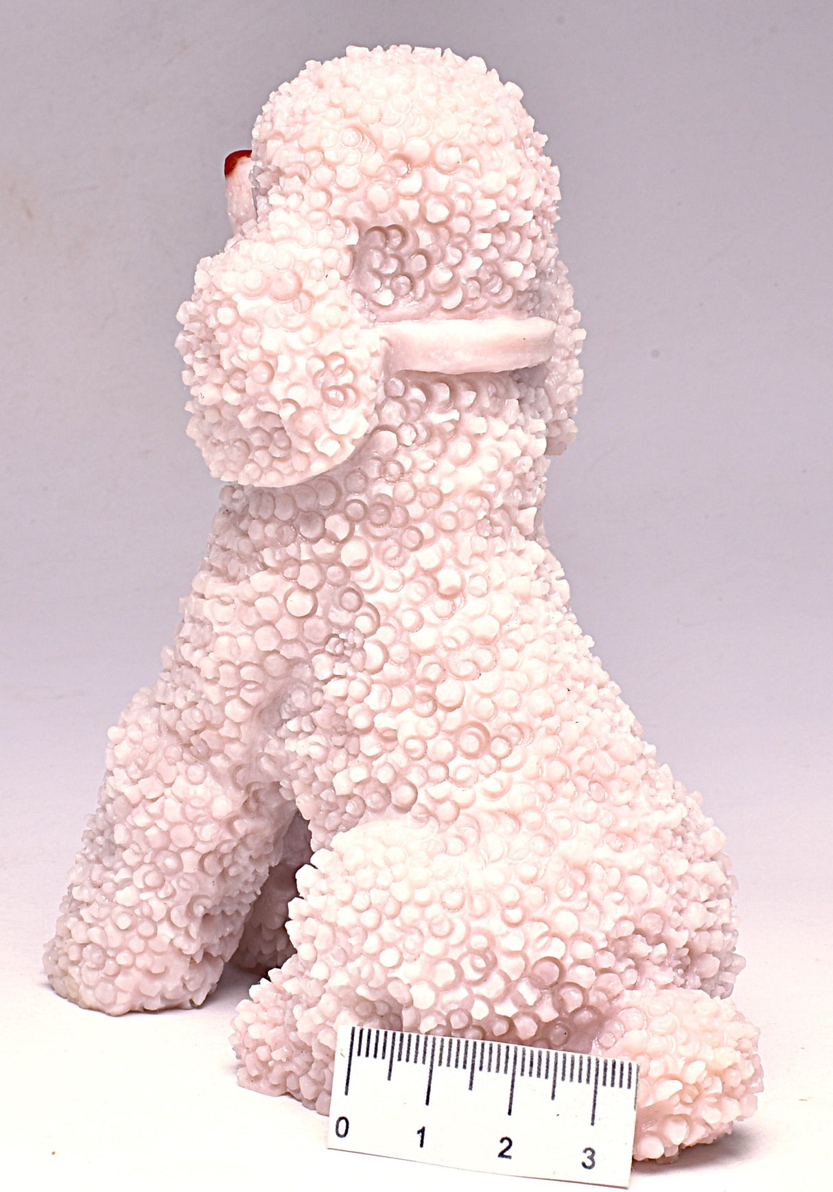 PINK OPAL POODLE CRYSTAL CARVING P744