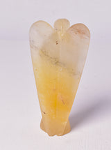 ORANGE CALCITE CRYSTAL ANGEL CARVING P226