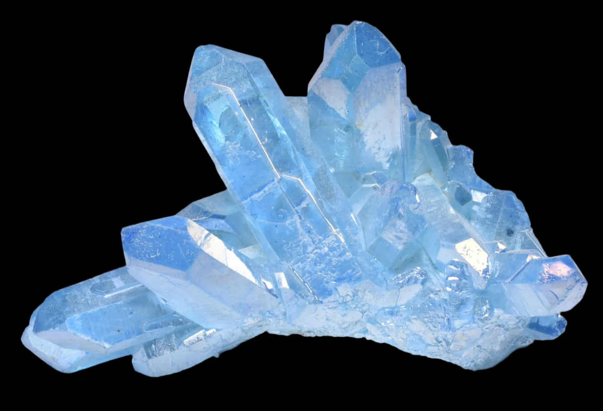 BLUE TITANIUM AURA QUARTZ CLUSTER P2033