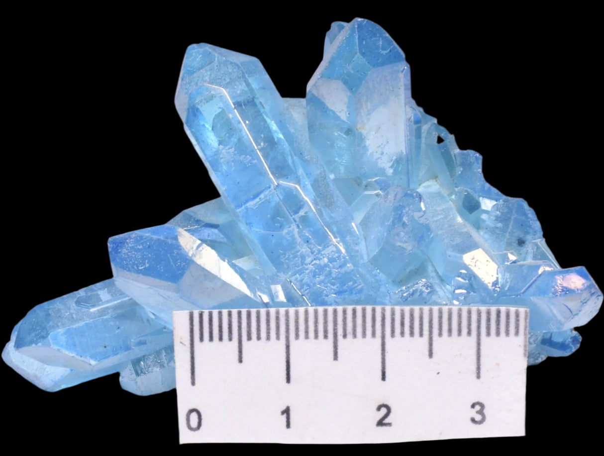 BLUE TITANIUM AURA QUARTZ CLUSTER P2033