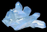 BLUE TITANIUM AURA QUARTZ CLUSTER P2033