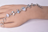 MOONSTONE WITH AQUAMARINE & PEARL BRACELET set in STERLING SILVER J220