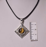 TIGER EYE CRYSTAL PENDANT set in STERLING SILVER J221