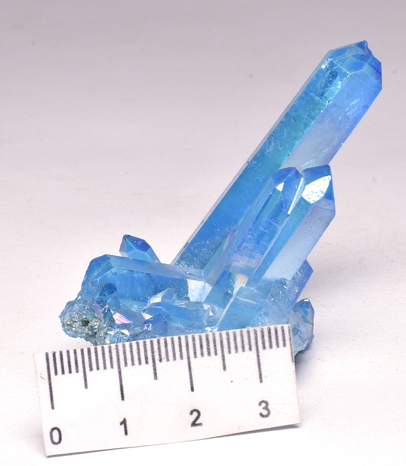 BLUE TITANIUM AURA QUARTZ POINT CLUSTER P995