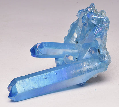 BLUE TITANIUM AURA QUARTZ POINT CLUSTER P995