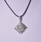 PREHNITE CRYSTAL PENDANT set in STERLING SILVER J224