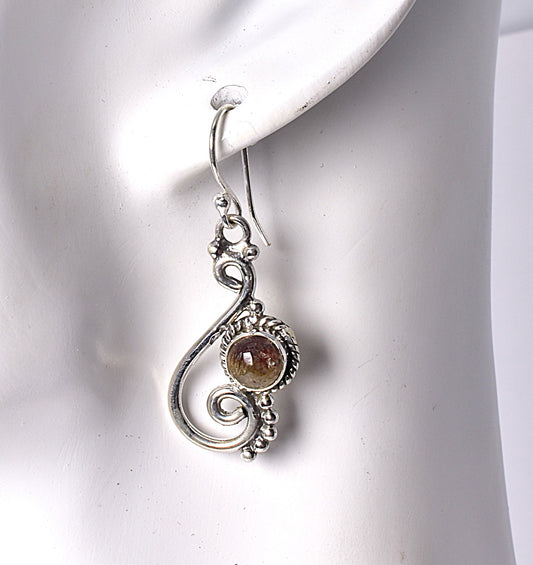 RUTILATED QUARTZ DROP EARRINGS J76