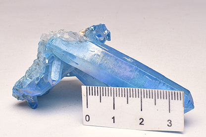 BLUE TITANIUM AURA QUARTZ POINT CLUSTER P995