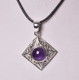 AMETHYST CRYSTAL PENDANT set in STERLING SILVER J227