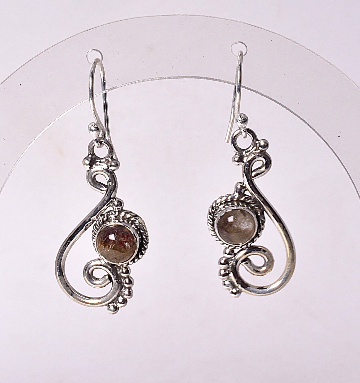 RUTILATED QUARTZ DROP EARRINGS J76