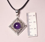 AMETHYST CRYSTAL PENDANT set in STERLING SILVER J227