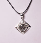 TOURMALATED QUARTZ CRYSTAL PENDANT set in STERLING SILVER J230