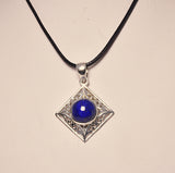 LAPIS LAZULI CRYSTAL PENDANT set in STERLING SILVER J133