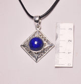 LAPIS LAZULI CRYSTAL PENDANT set in STERLING SILVER J133